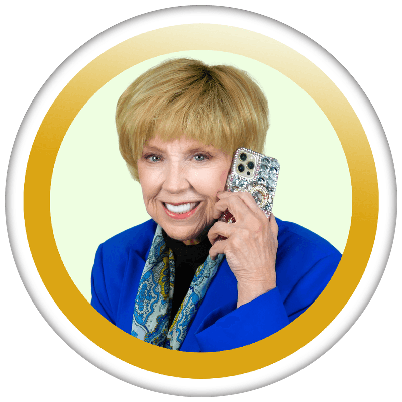 Dr. Jan Duffy, Berkshire Hathaway HomeServices Nevada Properties, holding a phone